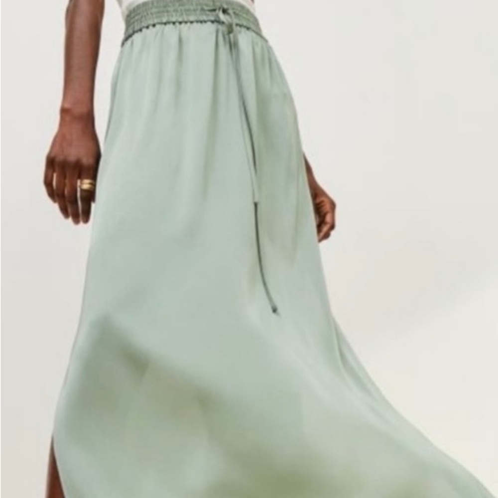 H&M Satin Maxi Skirt